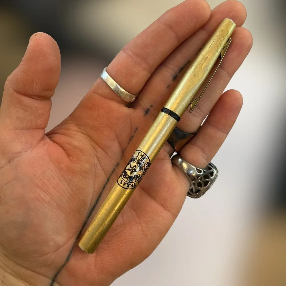 VTG Mark White‎ Governor Texas Pen State Seal Gold Tone Felt Pen Collectible USA